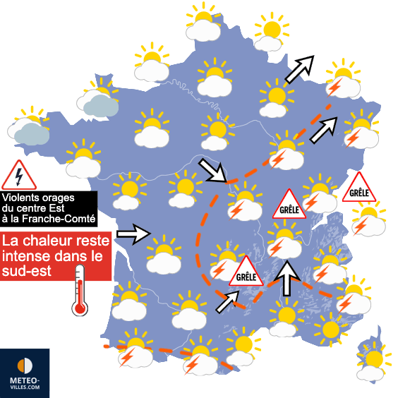 Carte de température France