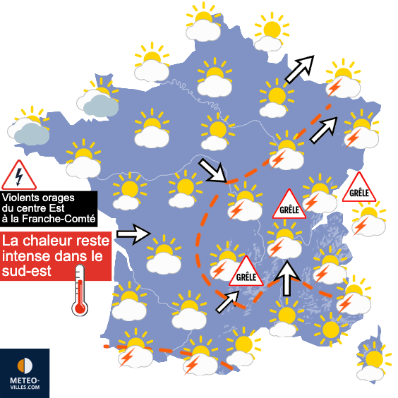 Carte de température France