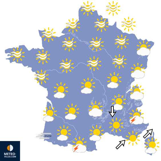 Carte de température France