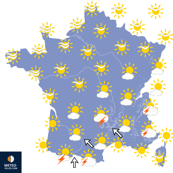 Carte de température France