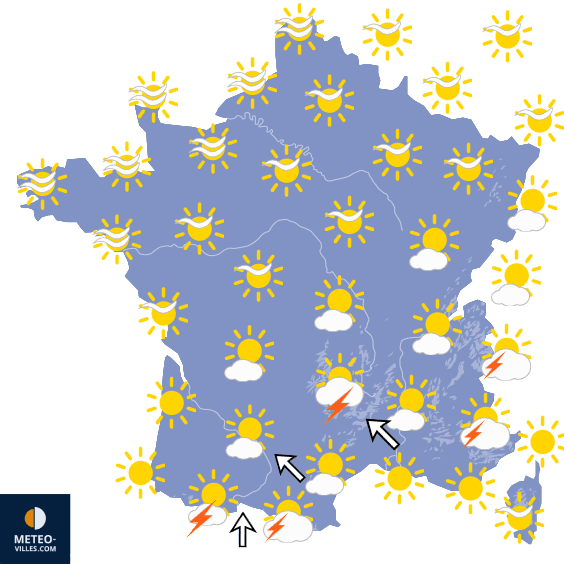 Carte de température France