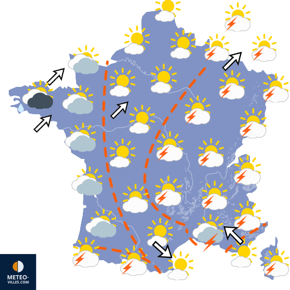Carte de température France