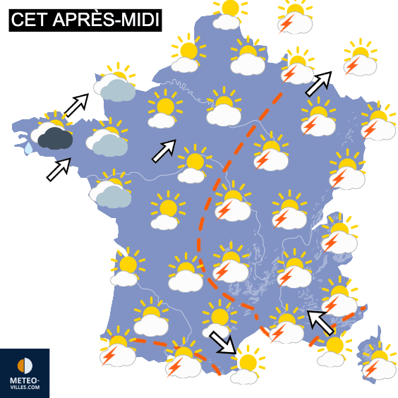 Carte de température France