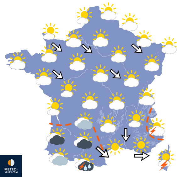 Carte de température France
