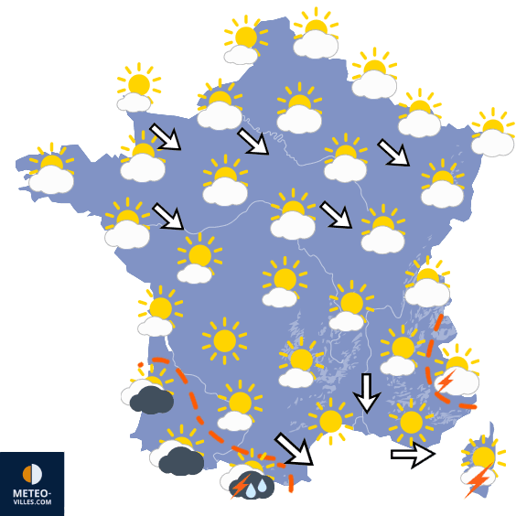 Carte de température France