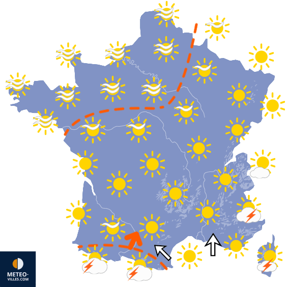 Carte de température France