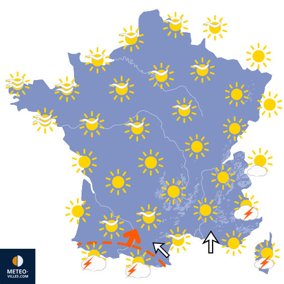 Carte de température France