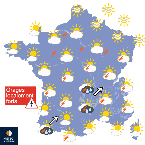 Carte de température France