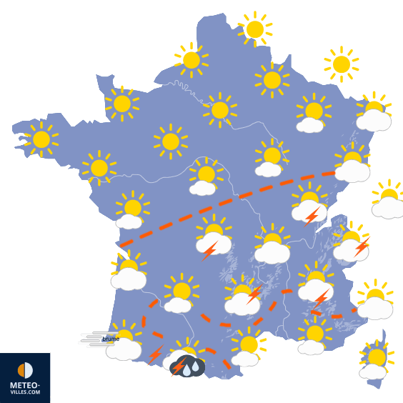 Carte de température France