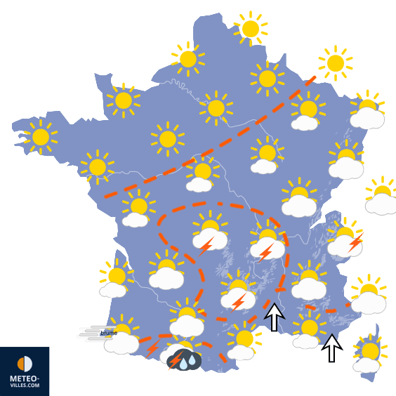 Carte de température France