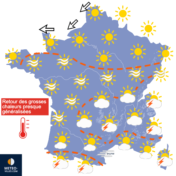 Carte de température France