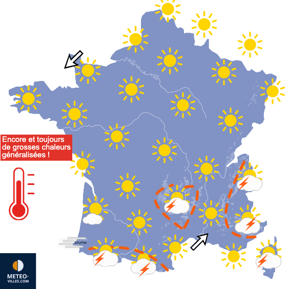 Carte de température France