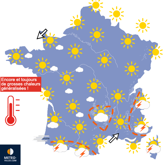 Carte de température France