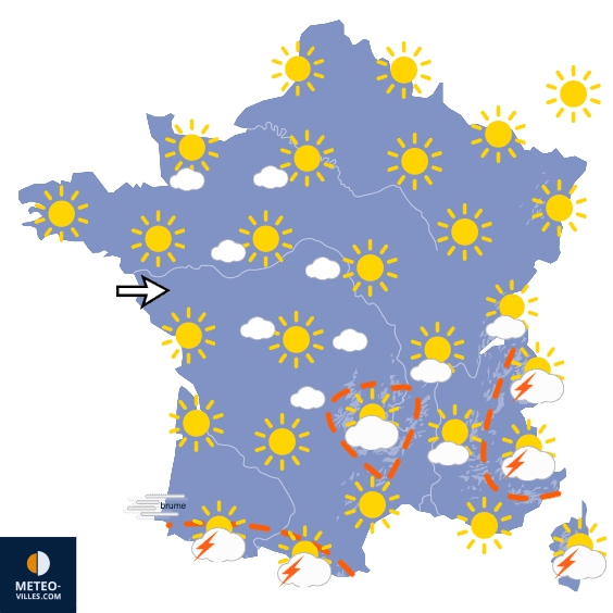 Carte de température France