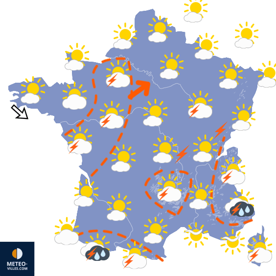 Carte de température France