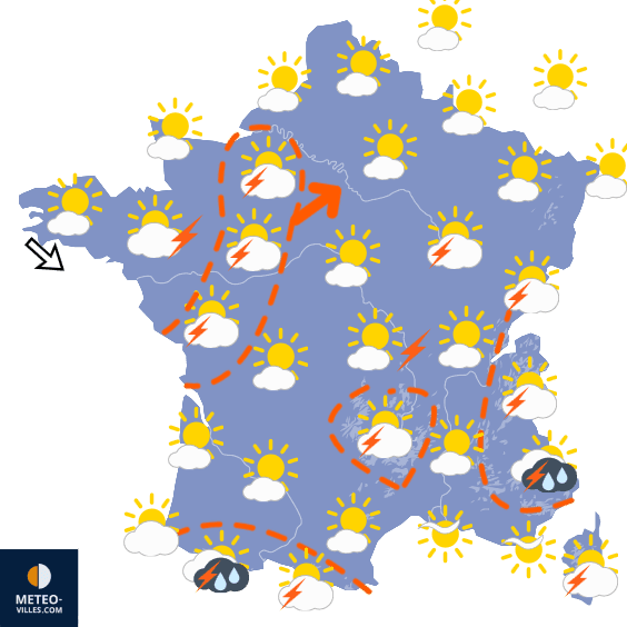 Carte de température France
