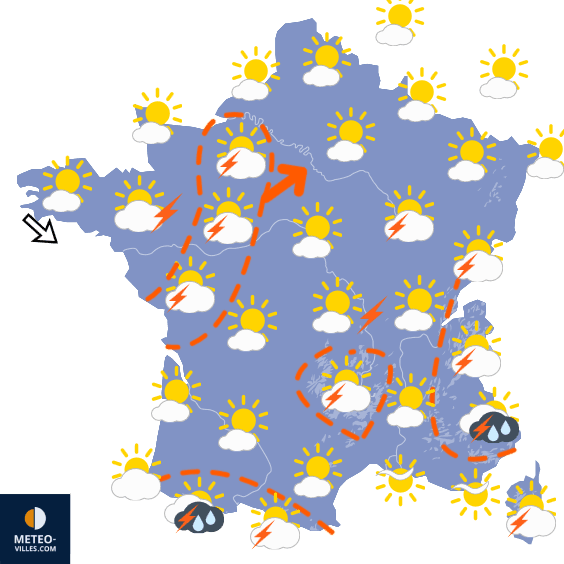 Carte de température France