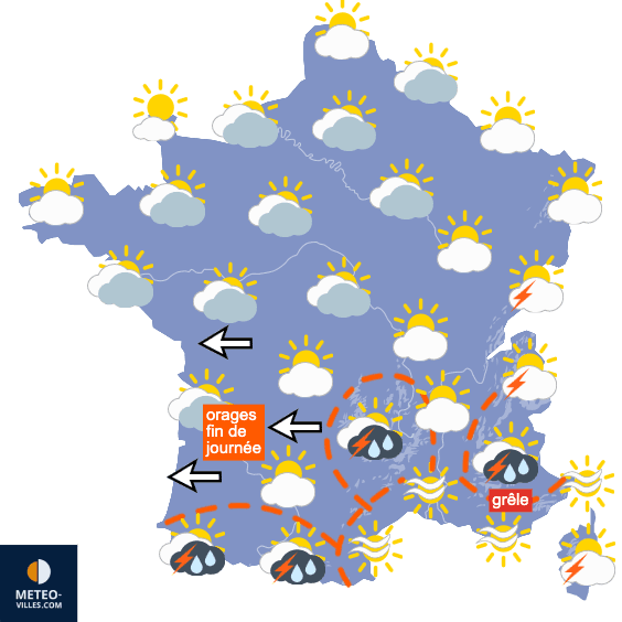 Carte de température France
