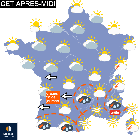 Carte de température France