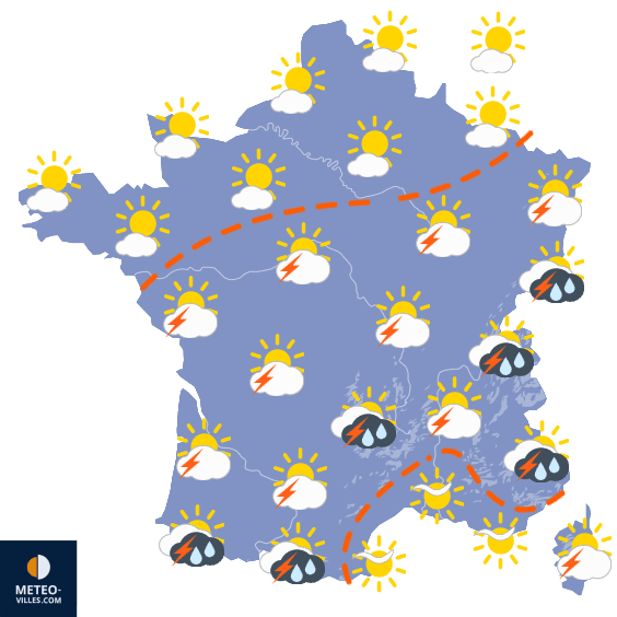 Carte de température France