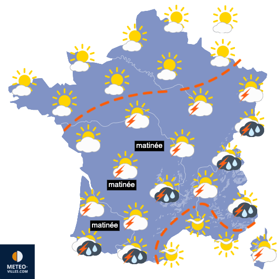 Carte de température France