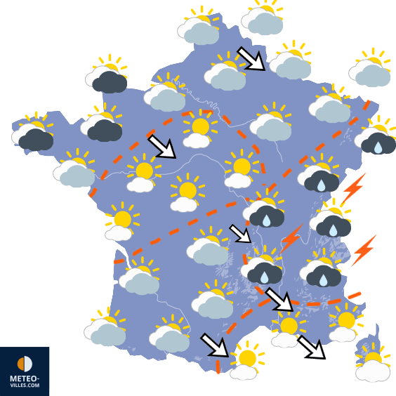 Carte de température France
