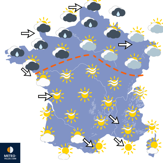 Carte de température France