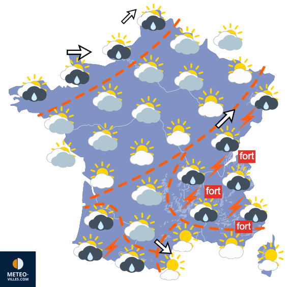 Carte de température France