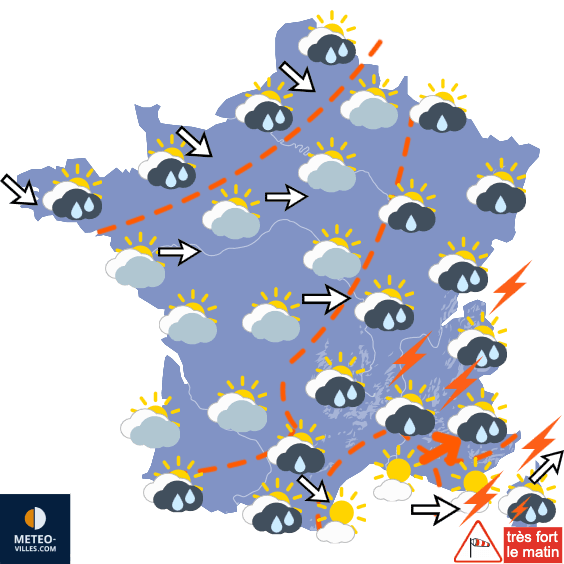 Carte de température France