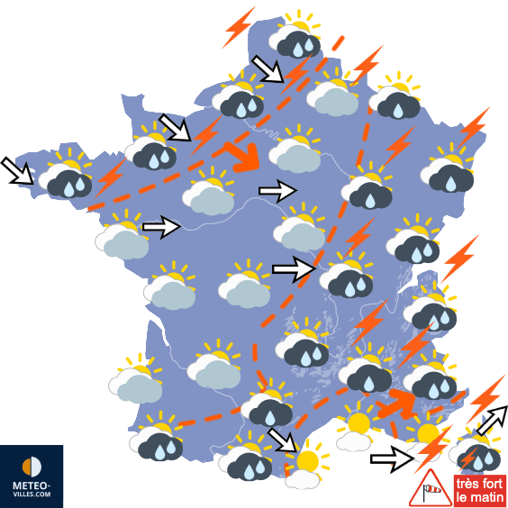 Carte de température France