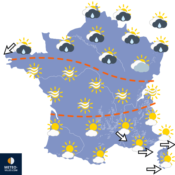 Carte de température France