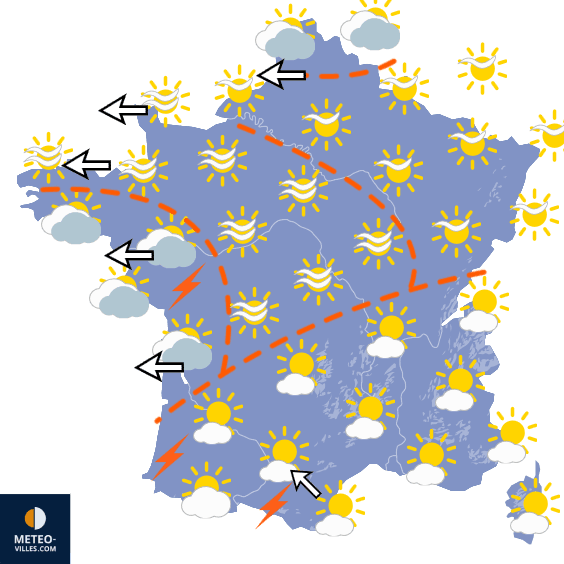 Carte de température France