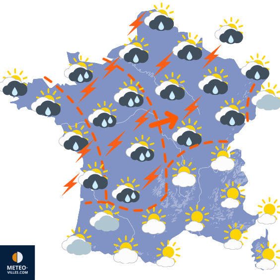Carte de température France