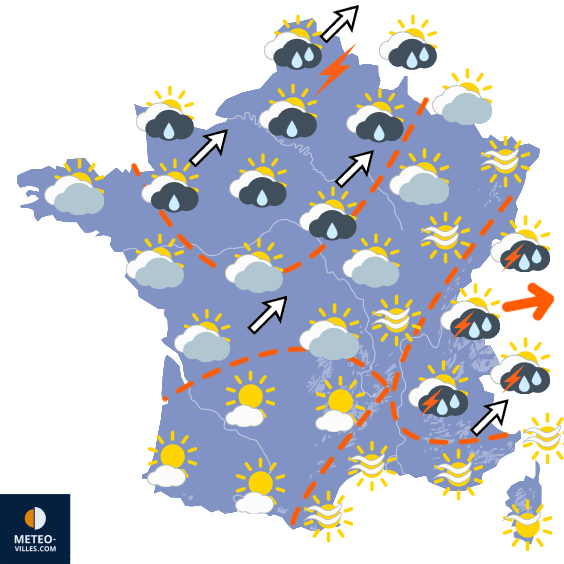 Carte de température France