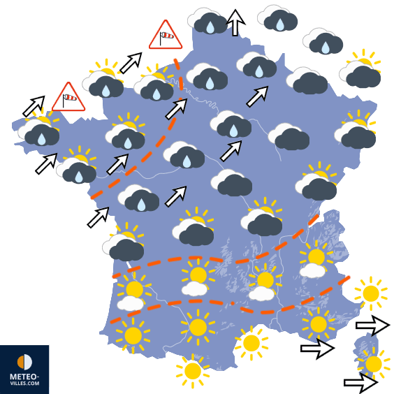 Carte de température France