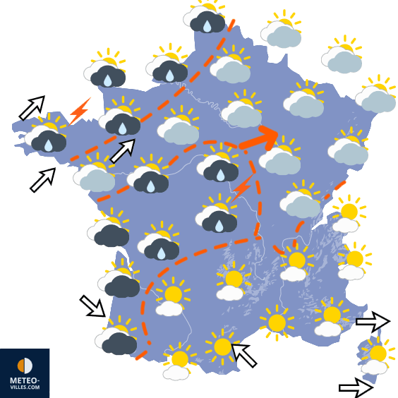 Carte de température France