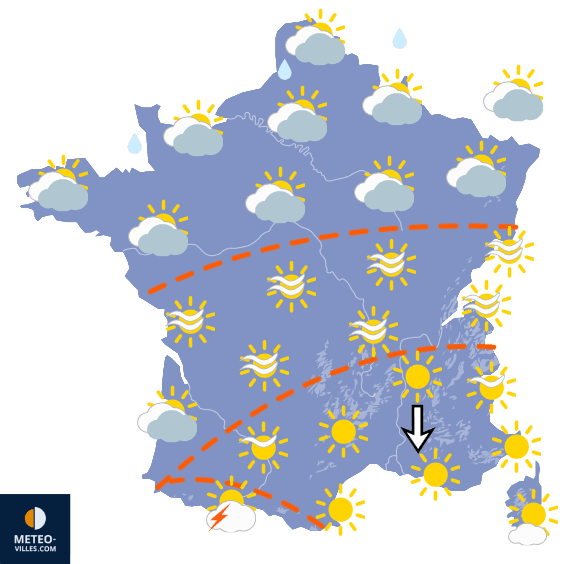 Carte de température France
