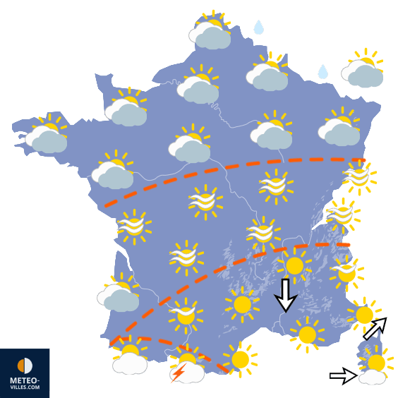 Carte de température France