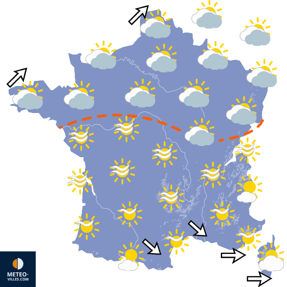 Carte de température France