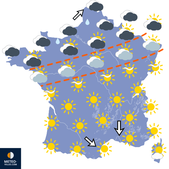 Carte de température France