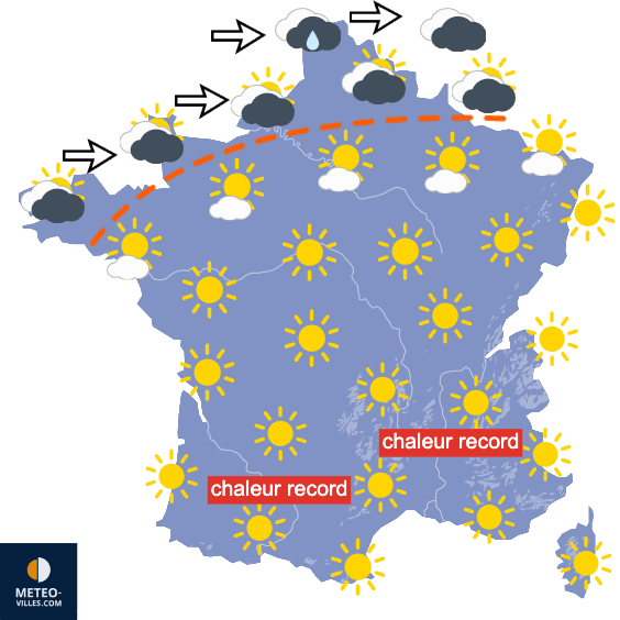 Carte de température France