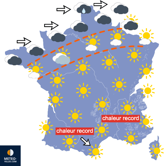 Carte de température France