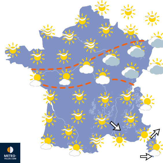 Carte de température France