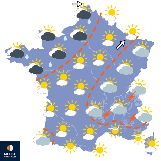 Carte de température France