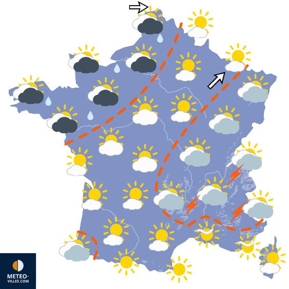 Carte de température France
