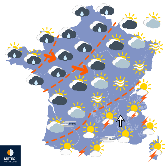 Carte de température France