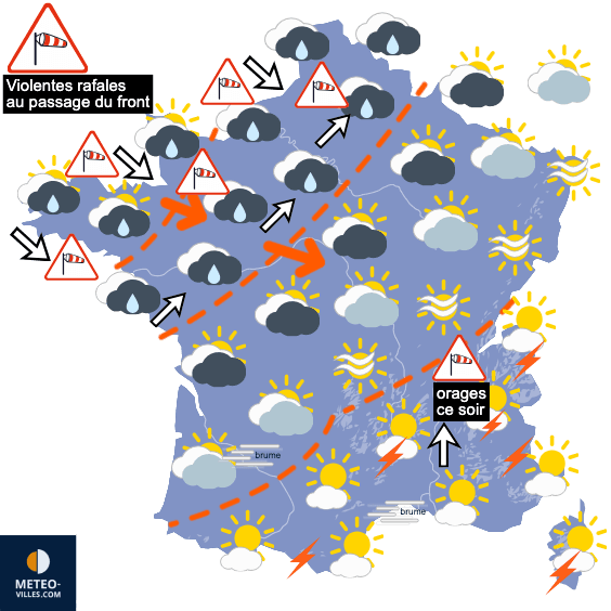 Carte de température France