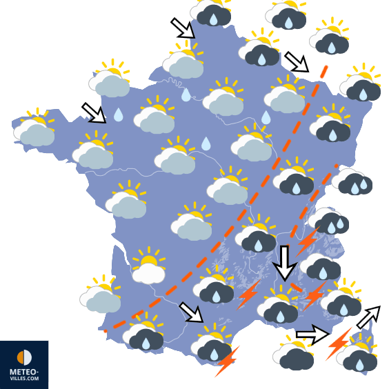 Carte de température France