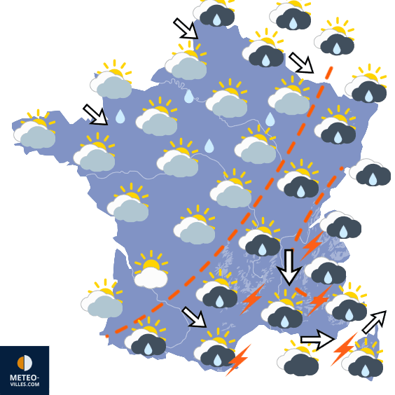 Carte de température France