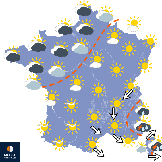 Carte de température France
